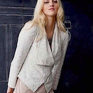 Moth Anthropologie Jacket Womens Medium Jacquard White